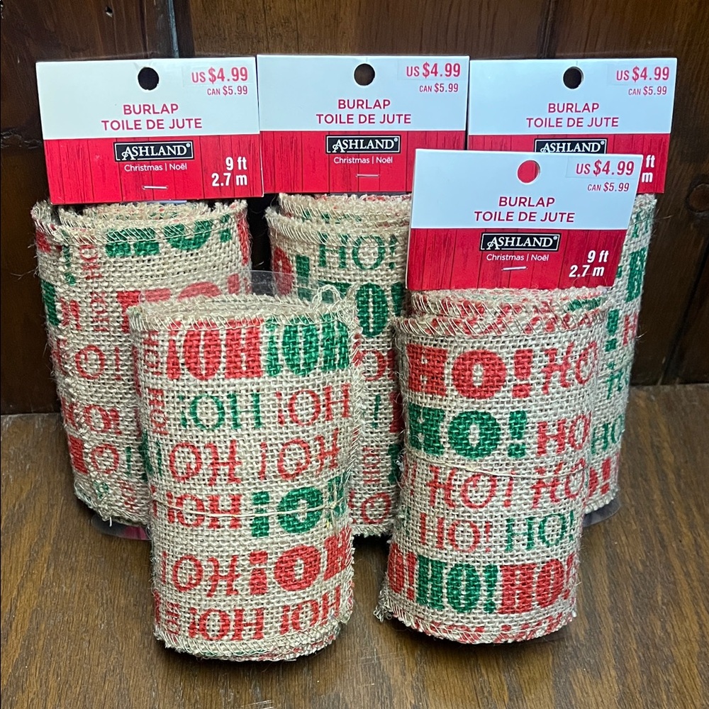 Ashland Festive Burlap Ribbon - Red and Green